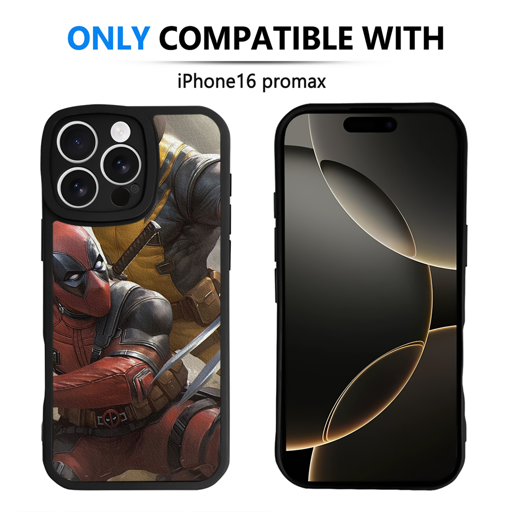 （画像用） Deadpool デッドプール 【iPhone 16シリーズ対応】シリコンスマホケース（レザー調） 材質：シリコン